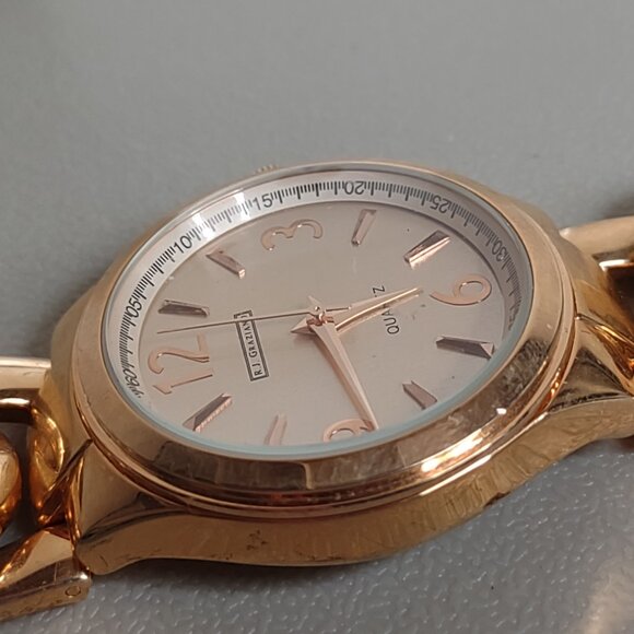 Untested Gold Tone R.J. Graziano Heavy Chain Link Watch - Picture 6 of 10